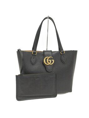 Gucci GG Dahlia SM Tote Leather Black Marmont